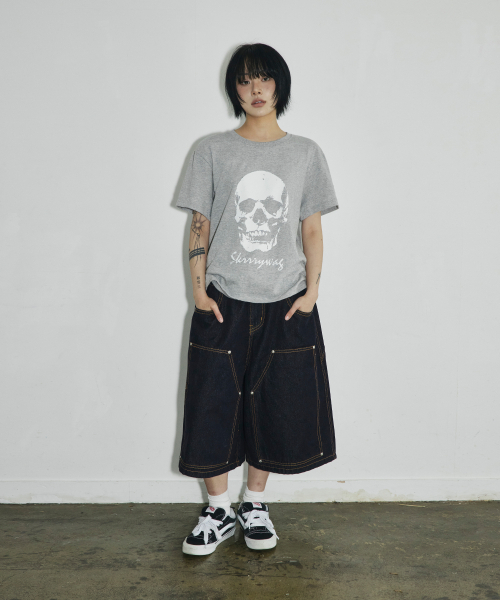 SCALLYWAG（スカリーワグ）の「VTG スカル クロップTシャツ[グレー]（Tシャツ/カットソー・レディース・その他・LARGE/MEDIUM/SMALL）」の9枚目の写真