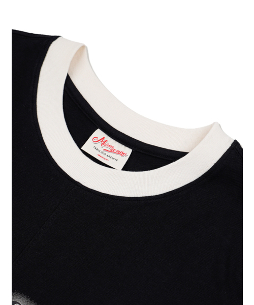 FABULOUS ARCHIVE(ファビュラスアーカイブ)の「SEPARATE RINGER SHORT SLEEVE BLACK(FCG2TS811M)(Tシャツ/カットソー・レディース・ブラック・MEDIUM)」の6枚目の写真