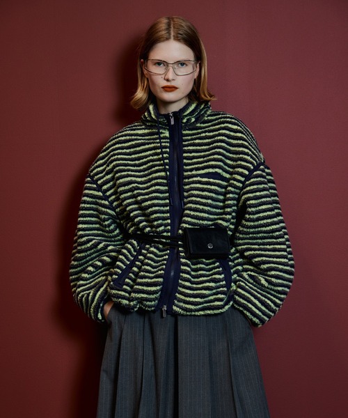 MAISON SPECIAL(メゾンスペシャル)の「Multi-Fabric Boa Blouson/マルチファブリックボアブルゾン(ブルゾン・レディース・ブラック/ピンク/ネイビー・FREE)」の2枚目の写真