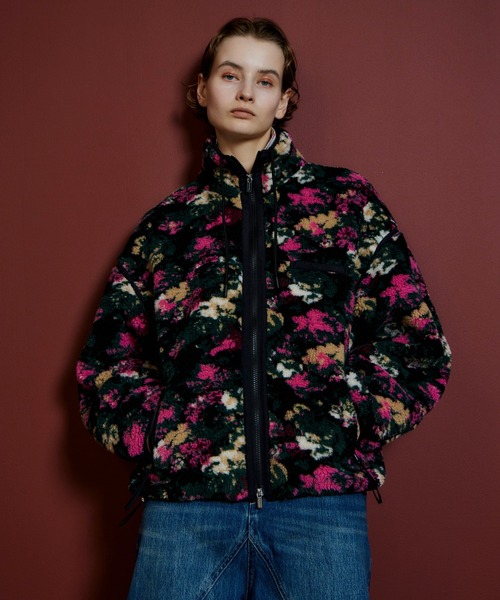 MAISON SPECIAL(メゾンスペシャル)の「Multi-Fabric Boa Blouson/マルチファブリックボアブルゾン(ブルゾン・レディース・ブラック/ピンク/ネイビー・FREE)」の1枚目の写真