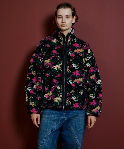 MAISON SPECIAL(メゾンスペシャル)の「Multi-Fabric Boa Blouson/マルチファブリックボアブルゾン(ブルゾン・レディース・ブラック/ピンク/ネイビー・FREE)」の4枚目の写真