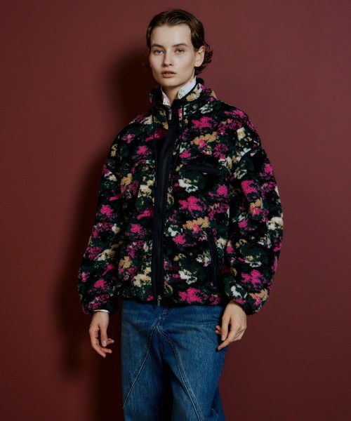MAISON SPECIAL(メゾンスペシャル)の「Multi-Fabric Boa Blouson/マルチファブリックボアブルゾン(ブルゾン・レディース・ブラック/ピンク/ネイビー・FREE)」の5枚目の写真