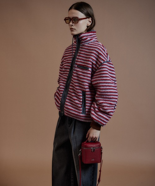 MAISON SPECIAL(メゾンスペシャル)の「Multi-Fabric Boa Blouson/マルチファブリックボアブルゾン(ブルゾン・レディース・ブラック/ピンク/ネイビー・FREE)」の8枚目の写真