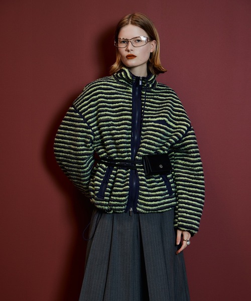 MAISON SPECIAL(メゾンスペシャル)の「Multi-Fabric Boa Blouson/マルチファブリックボアブルゾン(ブルゾン・レディース・ブラック/ピンク/ネイビー・FREE)」の11枚目の写真
