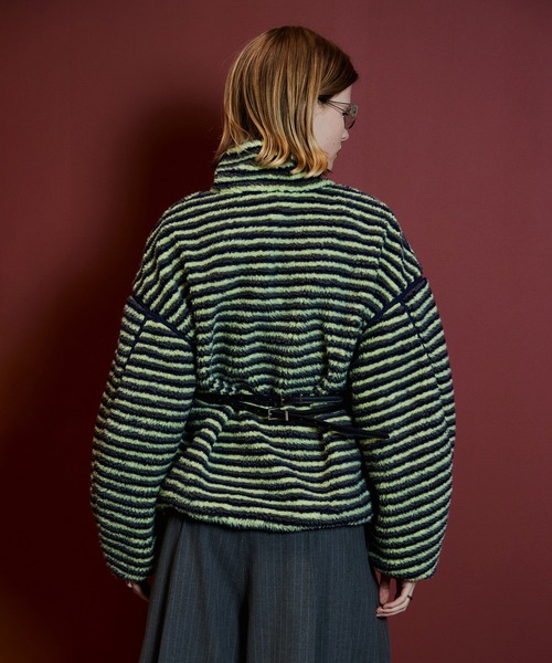 MAISON SPECIAL(メゾンスペシャル)の「Multi-Fabric Boa Blouson/マルチファブリックボアブルゾン(ブルゾン・レディース・ブラック/ピンク/ネイビー・FREE)」の14枚目の写真