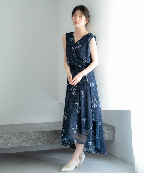 NOELA(ノエラ)の「プリントノースリワンピース(ワンピース・レディース・ネイビー/ブラウン/オフホワイト・S/M)」の12枚目の写真