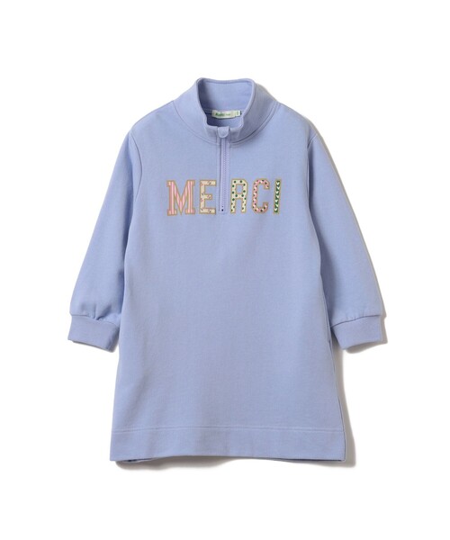 BEAMS mini(ビームスミニ)の「【WEB限定】スウェット ハーフジップ ワンピース 2026FW(90~140cm)公園 通園 通学 カジュアル(ワンピース・キッズ・ライトブルー/パープル系その他4・90/110/100/140/130/120)」の5枚目の写真