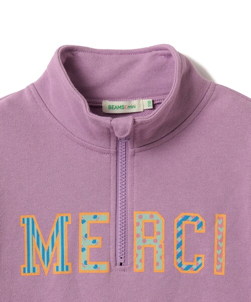 BEAMS mini(ビームスミニ)の「【WEB限定】スウェット ハーフジップ ワンピース 2026FW(90~140cm)公園 通園 通学 カジュアル(ワンピース・キッズ・ライトブルー/パープル系その他4・90/110/100/140/130/120)」の9枚目の写真