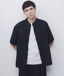 UNITED TOKYO | 【新作】AIR WOOL ストライプバンドカラーシャツ　｜接触冷感/通気性//夏服/薄手/速乾/軽量/防臭(シャツ/ブラウス)
