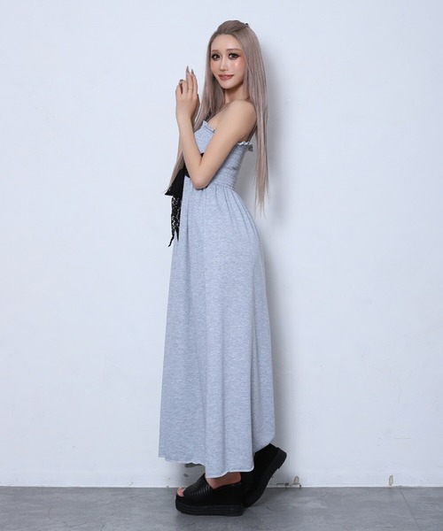 BLACKQUEEN(ブラッククイーン)の「【BLACKQUEEN】裏毛ベアマキシワンピース(ワンピース・レディース・ブラック/グレー・M)」の11枚目の写真