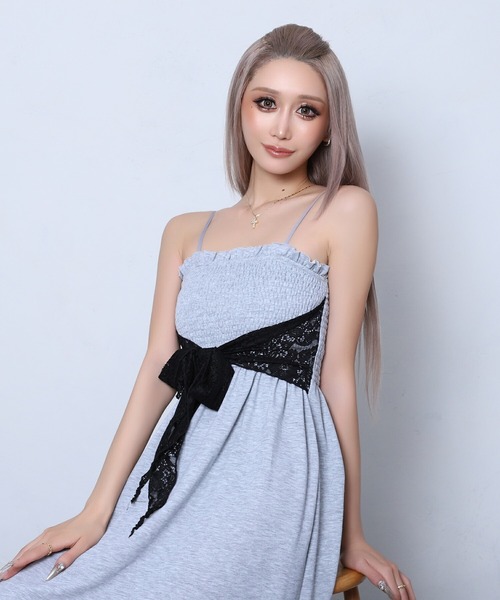BLACKQUEEN(ブラッククイーン)の「【BLACKQUEEN】裏毛ベアマキシワンピース(ワンピース・レディース・ブラック/グレー・M)」の13枚目の写真