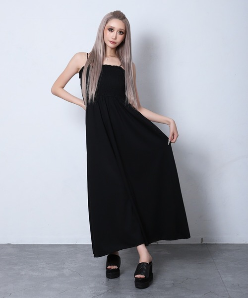 BLACKQUEEN(ブラッククイーン)の「【BLACKQUEEN】裏毛ベアマキシワンピース(ワンピース・レディース・ブラック/グレー・M)」の16枚目の写真