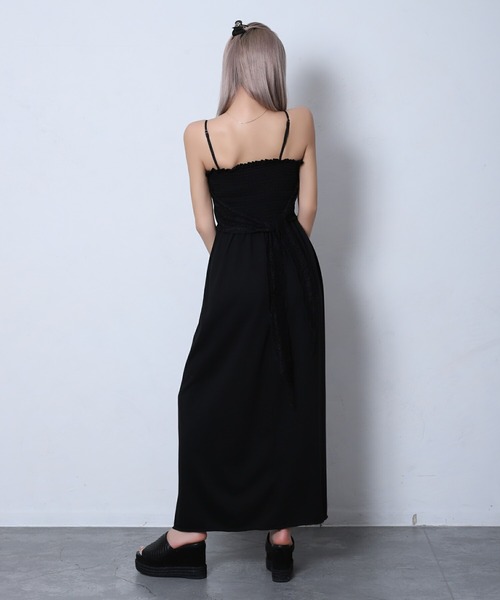 BLACKQUEEN(ブラッククイーン)の「【BLACKQUEEN】裏毛ベアマキシワンピース(ワンピース・レディース・ブラック/グレー・M)」の5枚目の写真