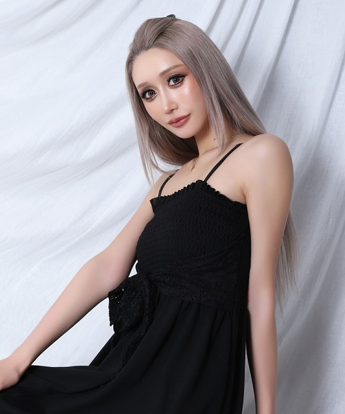 BLACKQUEEN(ブラッククイーン)の「【BLACKQUEEN】裏毛ベアマキシワンピース(ワンピース・レディース・ブラック/グレー・M)」の6枚目の写真