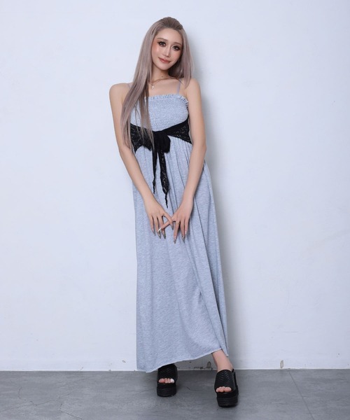 BLACKQUEEN(ブラッククイーン)の「【BLACKQUEEN】裏毛ベアマキシワンピース(ワンピース・レディース・ブラック/グレー・M)」の10枚目の写真