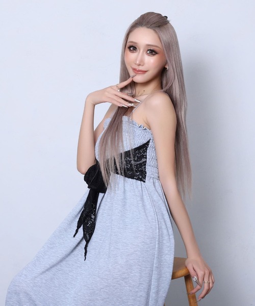 BLACKQUEEN(ブラッククイーン)の「【BLACKQUEEN】裏毛ベアマキシワンピース(ワンピース・レディース・ブラック/グレー・M)」の14枚目の写真