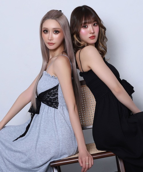 BLACKQUEEN(ブラッククイーン)の「【BLACKQUEEN】裏毛ベアマキシワンピース(ワンピース・レディース・ブラック/グレー・M)」の3枚目の写真