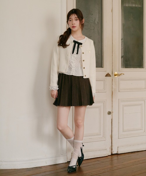 fupel(フぺル)の「dot frill blouse / ドットフリルブラウス(シャツ/ブラウス・レディース・その他/オフホワイト・FREE)」の10枚目の写真