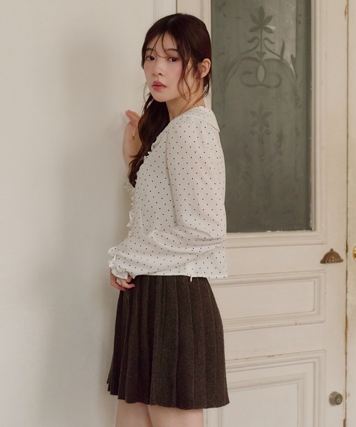 fupel(フぺル)の「dot frill blouse / ドットフリルブラウス(シャツ/ブラウス・レディース・その他/オフホワイト・FREE)」の17枚目の写真