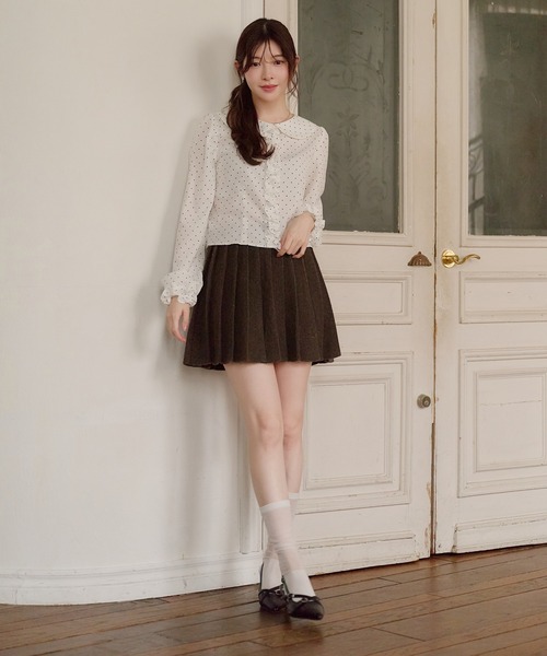 fupel(フぺル)の「dot frill blouse / ドットフリルブラウス(シャツ/ブラウス・レディース・その他/オフホワイト・FREE)」の18枚目の写真
