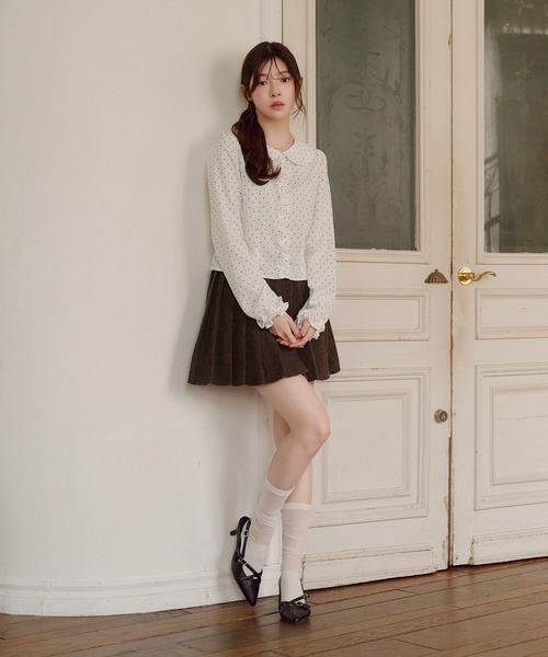 fupel(フぺル)の「dot frill blouse / ドットフリルブラウス(シャツ/ブラウス・レディース・その他/オフホワイト・FREE)」の19枚目の写真
