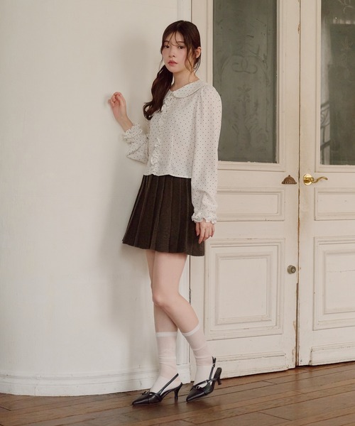 fupel(フぺル)の「dot frill blouse / ドットフリルブラウス(シャツ/ブラウス・レディース・その他/オフホワイト・FREE)」の20枚目の写真