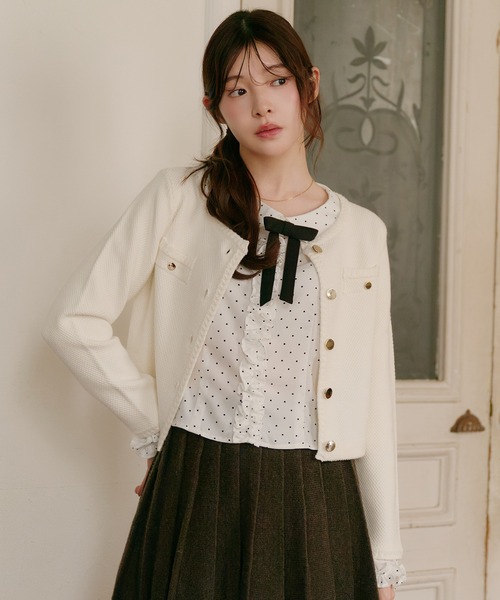 fupel(フぺル)の「dot frill blouse / ドットフリルブラウス(シャツ/ブラウス・レディース・その他/オフホワイト・FREE)」の11枚目の写真