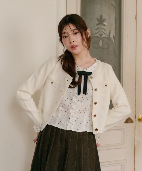 fupel(フぺル)の「dot frill blouse / ドットフリルブラウス(シャツ/ブラウス・レディース・その他/オフホワイト・FREE)」の12枚目の写真