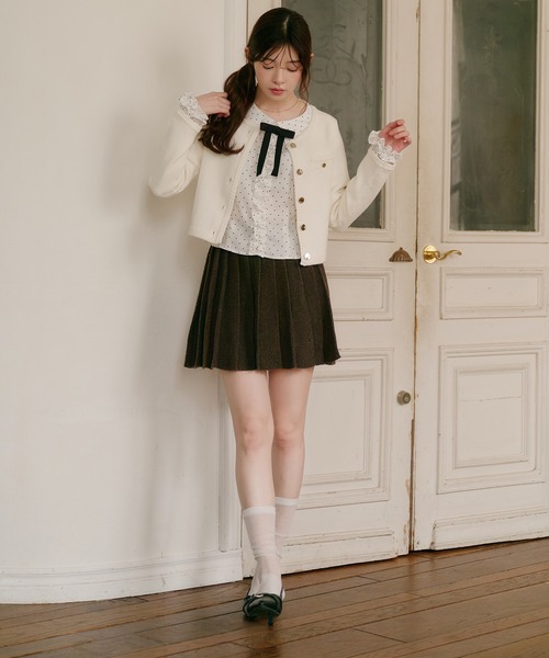 fupel(フぺル)の「dot frill blouse / ドットフリルブラウス(シャツ/ブラウス・レディース・その他/オフホワイト・FREE)」の9枚目の写真