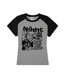 ANGELDEM レディース スリムフィットラグラン半袖Tシャツ 5 COLORS