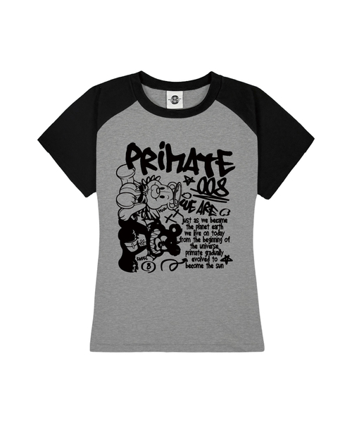 PRIMATE（プライメイト）の「ANGELDEM レディース スリムフィットラグラン半袖Tシャツ 5 COLORS（Tシャツ/カットソー・レディース・ブラック/ワイン/ネイビー/グリーン/ミックスグレー・FREE）」の2枚目の写真