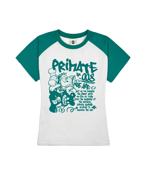 PRIMATE（プライメイト）の「ANGELDEM レディース スリムフィットラグラン半袖Tシャツ 5 COLORS（Tシャツ/カットソー・レディース・ブラック/ワイン/ネイビー/グリーン/ミックスグレー・FREE）」の3枚目の写真