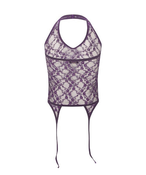 PLEASENOFOLLOW（プリーズノーフォロー）の「Lua Garter Lace Halter Sleeveless Top (Purple)（Tシャツ/カットソー・レディース・その他・FREE）」の3枚目の写真