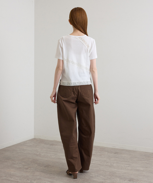 U by SPICK&SPAN(ユーバイスピックアンドスパン)の「SOMETHING / サムシング HANA TUCK CURVE TAPERED(チノパンツ・レディース・ブラウン・SMALL/MEDIUM)」の5枚目の写真