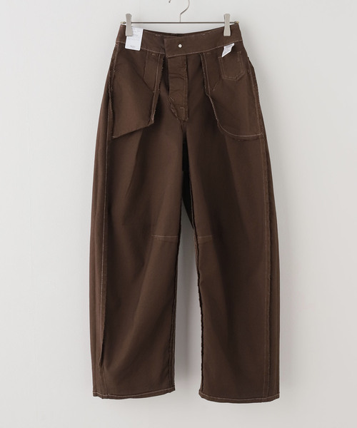 U by SPICK&SPAN(ユーバイスピックアンドスパン)の「SOMETHING / サムシング HANA TUCK CURVE TAPERED(チノパンツ・レディース・ブラウン・SMALL/MEDIUM)」の18枚目の写真