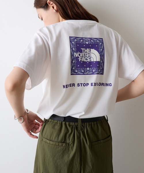 THE NORTH FACE(ザノースフェイス)の「【THE NORTH FACE】S/S BD SQAR LOGO T(Tシャツ/カットソー・レディース・ホワイト/ネイビー/ブラック・M/L)」の1枚目の写真