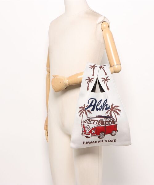 Kahiko(カヒコ)の「【Kahiko】ハウオリニットミニトートバッグ(トートバッグ・レディース・ホワイト/ネイビー/ピンク/イエロー/ブルー・FREE)」の9枚目の写真