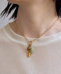 ミスターオリーブ　Mr.Olive 羽根モチーフ ネックレス 真鍮ブラスゴールド ネックレス（ゴールド/金色系・フェザーモチーフ）ファッション通販