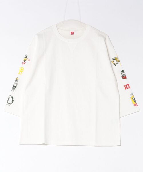 チャイハネ(チャイハネ)の「【チャイハネ】ヒンディカナTシャツ(Tシャツ/カットソー・レディース・ホワイト/ブラック/マスタード・FREE)」の2枚目の写真