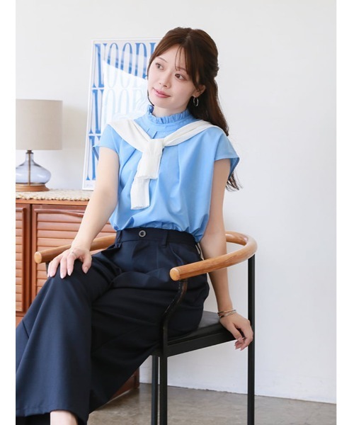 fifth(フィフス)の「プチフリル2wayブラウス(シャツ/ブラウス・レディース・ストライプ/ブルー/ホワイト・M)」の21枚目の写真