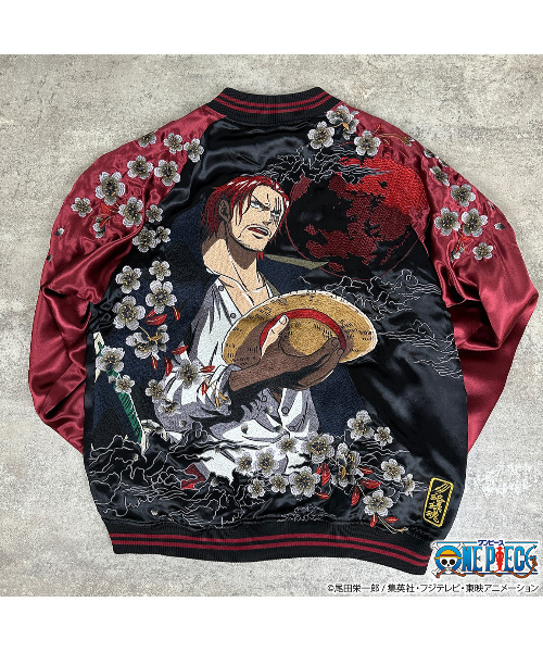 SILVER BULLET（シルバーバレット）の「『ONE PIECE/ワンピース』赤髪のシャンクススカジャン（スカジャン・メンズ・ブラック・XL/L）」の2枚目の写真
