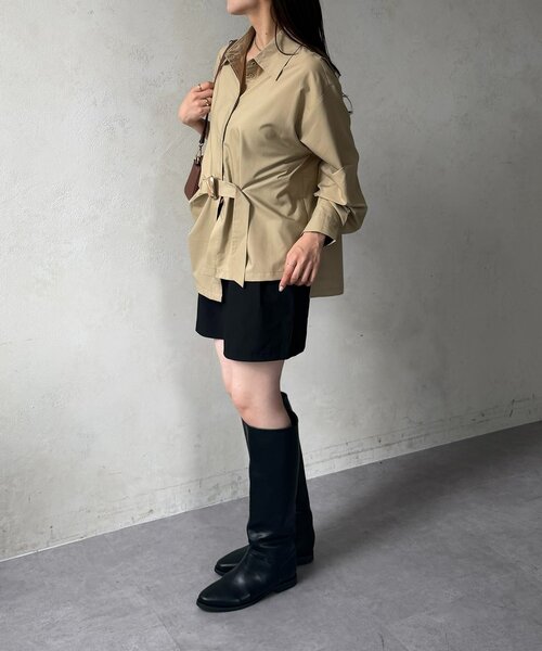 Thevon(ゼボン)の「ニュアンスバックルシャツ(シャツ/ブラウス・レディース・ベージュ/ブラウン/チャコールグレー・FREE)」の17枚目の写真