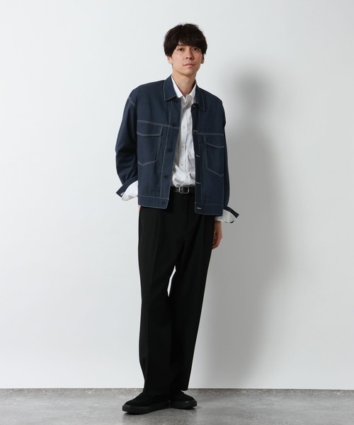 GLOBAL WORK(グローバルワーク)の「クリーンデニム/トラッカージャケット/901587(デニムジャケット・メンズ・ネイビー/ダークブルー・LARGE/SMALL/MEDIUM)」の6枚目の写真