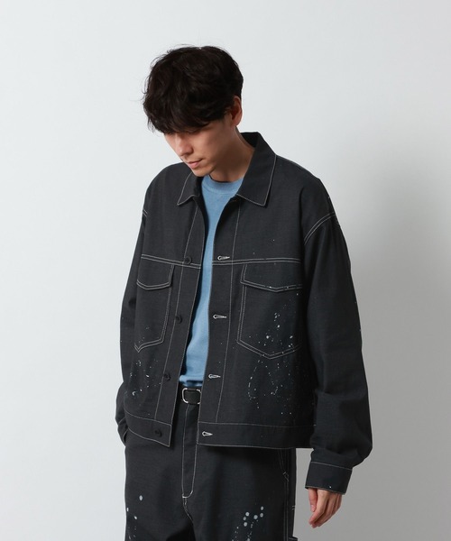 GLOBAL WORK(グローバルワーク)の「クリーンデニム/トラッカージャケット/901587(デニムジャケット・メンズ・ネイビー/ダークブルー・LARGE/SMALL/MEDIUM)」の10枚目の写真