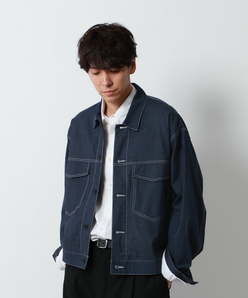 GLOBAL WORK(グローバルワーク)の「クリーンデニム/トラッカージャケット/901587(デニムジャケット・メンズ・ネイビー/ダークブルー・LARGE/SMALL/MEDIUM)」の11枚目の写真