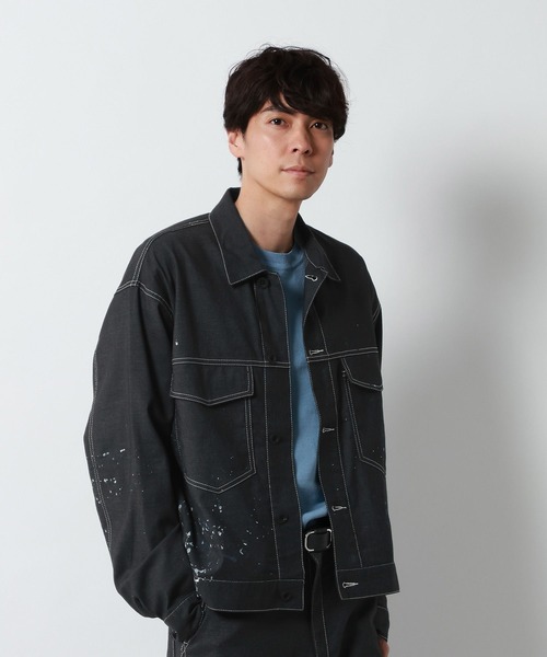 GLOBAL WORK(グローバルワーク)の「クリーンデニム/トラッカージャケット/901587(デニムジャケット・メンズ・ネイビー/ダークブルー・LARGE/SMALL/MEDIUM)」の15枚目の写真