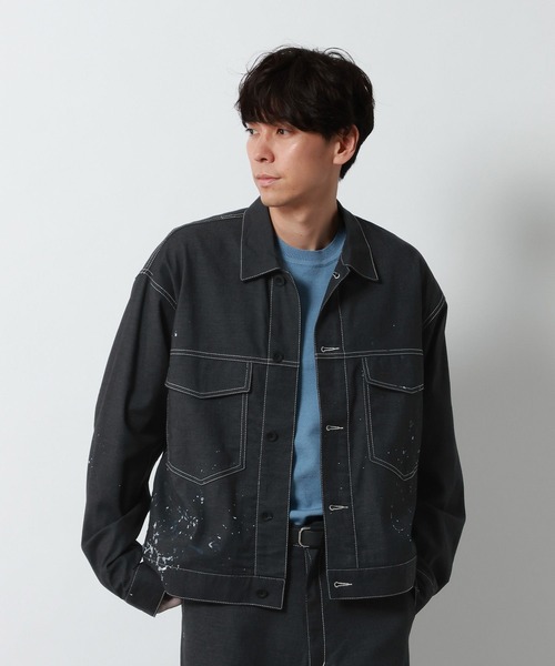 GLOBAL WORK(グローバルワーク)の「クリーンデニム/トラッカージャケット/901587(デニムジャケット・メンズ・ネイビー/ダークブルー・LARGE/SMALL/MEDIUM)」の16枚目の写真