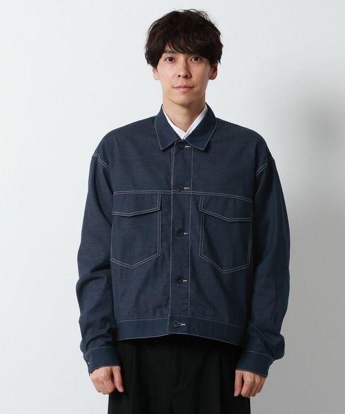 GLOBAL WORK(グローバルワーク)の「クリーンデニム/トラッカージャケット/901587(デニムジャケット・メンズ・ネイビー/ダークブルー・LARGE/SMALL/MEDIUM)」の18枚目の写真
