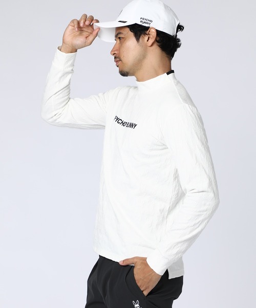 Psycho Bunny（サイコバニー）の「[GOLF]バニーモノグラムJQ ライトモックネックTシャツ（Tシャツ/カットソー・メンズ・ブラック/ホワイト・LARGE/X-LARGE/MEDIUM）」の3枚目の写真