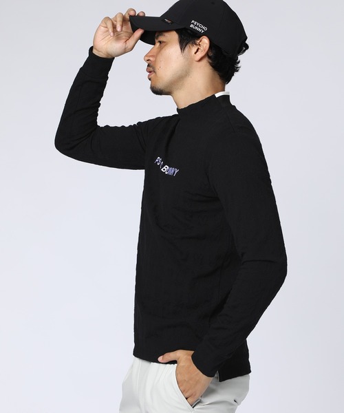 Psycho Bunny（サイコバニー）の「[GOLF]バニーモノグラムJQ ライトモックネックTシャツ（Tシャツ/カットソー・メンズ・ブラック/ホワイト・LARGE/X-LARGE/MEDIUM）」の11枚目の写真